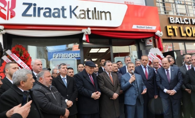 Ziraat Katılım Bayburt Şubesi'ni BDDK Başkanı Kavcıoğlu açtı