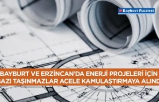 Bayburt ve Erzincan’da enerji projeleri için bazı...