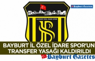 Bayburt İl Özel İdare Spor'un transfer yasağı...