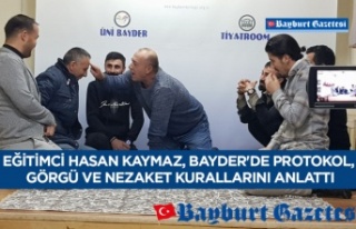 Eğitimci Hasan Kaymaz, BAYDER'de protokol, görgü...