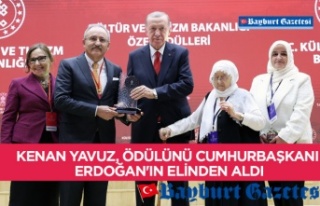 Kenan Yavuz, ödülünü Cumhurbaşkanı Erdoğan'ın...