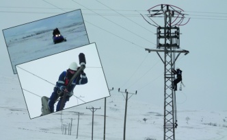 Elektrik arızalarına 'kar motorlu' müdahale