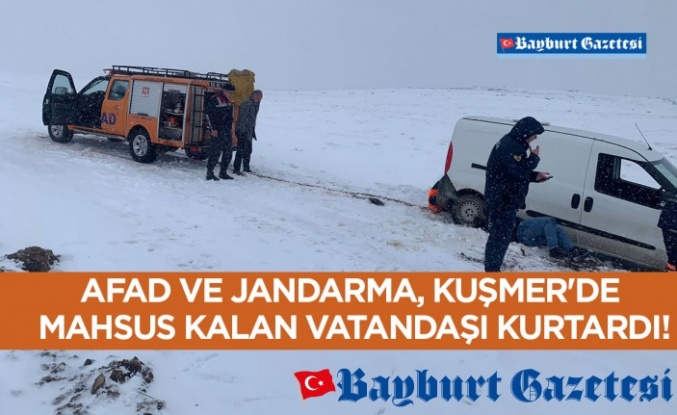 AFAD ve Jandarma, Kuşmer'de mahsus kalan vatandaşı kurtardı!